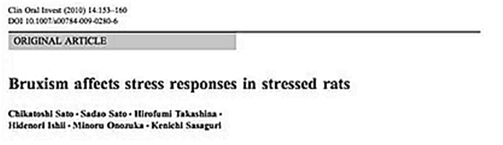正畸文献阅读--磨牙症影响大鼠的应激反应