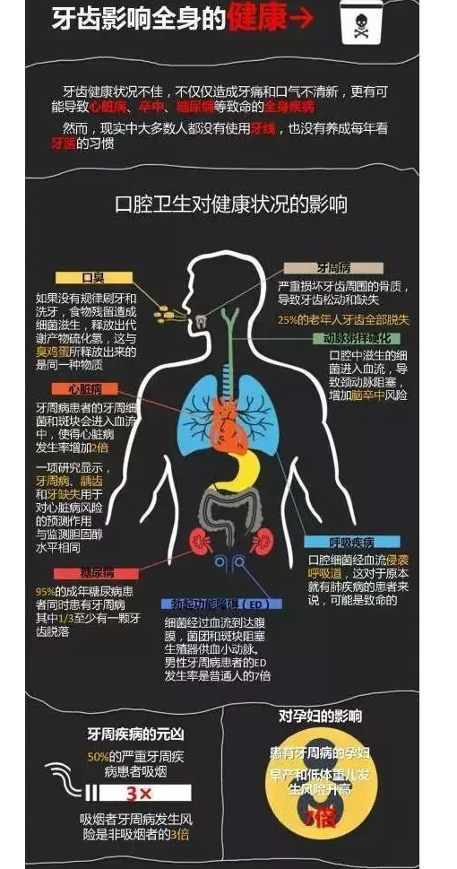 嘉友资讯中心 综合病例 一张图片解说口腔卫生对人体健康的影响 "不了