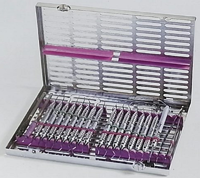 20支装器械盒 外部尺寸8″×11″×1.25″(203mm×280mm×32mm)