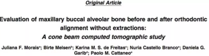 正畸文献赏析--正畸对牙槽骨的影响